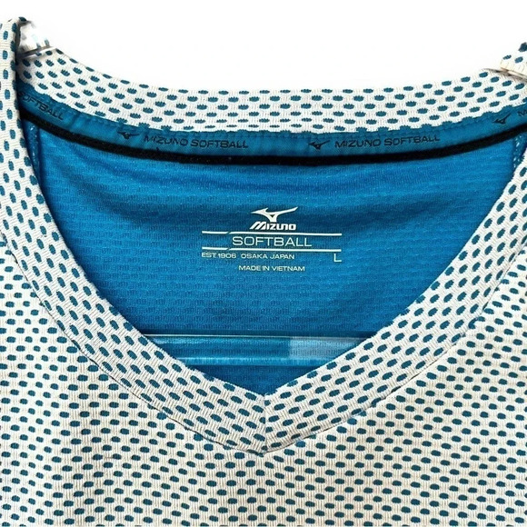 Mizuno Women’s Fastpitch Softball Training Top V-Neck Long Sleeve Size Large - Picture 2 of 6
